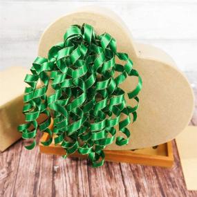 img 1 attached to 🎁 CT CRAFT LLC Curly Bows - Green/Gold Edge Curling Ribbon for Gift Wrapping & Crafts - Self-Adhesive Bows - Christmas & Crafts Ribbon and Bows Set - 6 inches Long (6 Count)