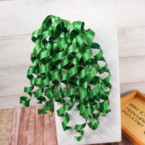 img 2 attached to 🎁 CT CRAFT LLC Curly Bows - Green/Gold Edge Curling Ribbon for Gift Wrapping & Crafts - Self-Adhesive Bows - Christmas & Crafts Ribbon and Bows Set - 6 inches Long (6 Count)