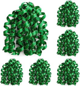 img 3 attached to 🎁 CT CRAFT LLC Curly Bows - Green/Gold Edge Curling Ribbon for Gift Wrapping & Crafts - Self-Adhesive Bows - Christmas & Crafts Ribbon and Bows Set - 6 inches Long (6 Count)