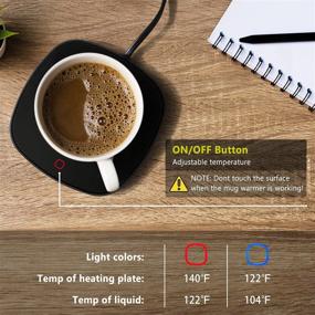 img 3 attached to ☕ Карджофар – Утеплитель для чашки кофе с автоотключением для офиса и дома: держите ваш кофе, чай, эспрессо и молоко горячими с 3 настройками температуры.