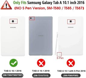 img 3 attached to Red Fintie Silicone Case for Samsung Galaxy Tab A 10.1 (2016 NO S Pen Version) - Shock Proof Cover, Lightweight and Kids Friendly with Anti-Slip, Honeycomb Series