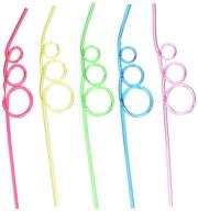 🌈 12-pack rainbow crazy loop straws - assorted colors - great value deal logo