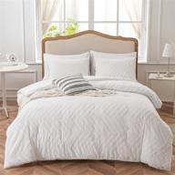 sleepbella queen size comforter set: white tufted boho bedding for queen bed - lightweight & fluffy, perfect for all seasons logo