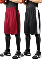 coofandy men's dry fit basketball shorts: 2-pack 🏀 mesh workout running shorts for active performance with pockets logo