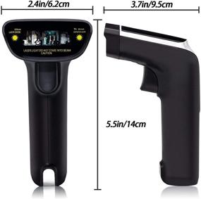 img 3 attached to 🔍 Highly Efficient Symcode Laser Barcode Scanner: USB Wired Handheld Reader in Sleek Black Design