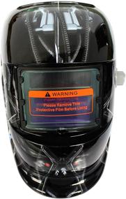 img 1 attached to 🔥 Solar-Powered Auto Darkening Welding Helmet Hood with Adjustable Shade Range 4/9-13 for Mig Tig Arc Welder Mask Shield - Flaming Skull Design