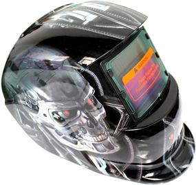 img 2 attached to 🔥 Solar-Powered Auto Darkening Welding Helmet Hood with Adjustable Shade Range 4/9-13 for Mig Tig Arc Welder Mask Shield - Flaming Skull Design