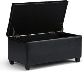 img 2 attached to Simpli Home Storage Ottoman Midnight Furniture for Accent Furniture