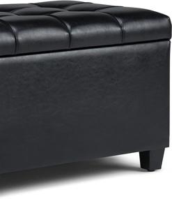 img 1 attached to Simpli Home Storage Ottoman Midnight Furniture for Accent Furniture