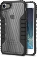 📱 smartish iphone 7/8/se (2020) tough case - silk armor [rugged grip cover] - guardzilla - with 2 tempered glass screen protectors [silk] - clear protection logo