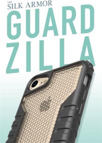 img 3 attached to 📱 Smartish iPhone 7/8/SE (2020) Tough Case - SILK ARMOR [Rugged Grip Cover] - Guardzilla - With 2 Tempered Glass Screen Protectors [Silk] - Clear Protection