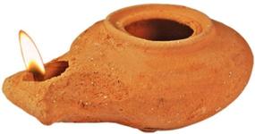 img 1 attached to 🕯️ The Jerusalem Gift Shop Clay Oil Lamp - Herodian Replica: Bring Ancient Jerusalem Home with our Authentic Clay Oil Lamp