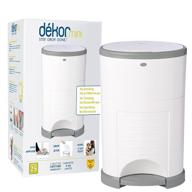 👶 dekor mini hands-free diaper pail: easy step-drop-done solution for odor-free diaper disposal logo