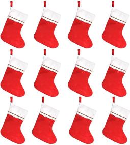 img 3 attached to 🧦 Buy Windy City Novelties Tall 15" Red Felt Christmas Holiday Stockings (12 Pack) online