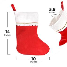 img 1 attached to 🧦 Buy Windy City Novelties Tall 15" Red Felt Christmas Holiday Stockings (12 Pack) online