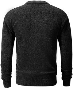 img 2 attached to Crewneck Sweater Knitted Pullover Charcoal Men's Clothing and Shirts