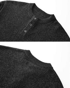 img 1 attached to Crewneck Sweater Knitted Pullover Charcoal Men's Clothing and Shirts