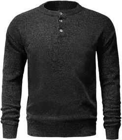 img 4 attached to Crewneck Sweater Knitted Pullover Charcoal Men's Clothing and Shirts
