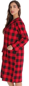 img 2 attached to Dreamcrest Flannel Housecoat Sleepwear 9280 10195 L Women's Clothing and Lingerie, Sleep & Lounge