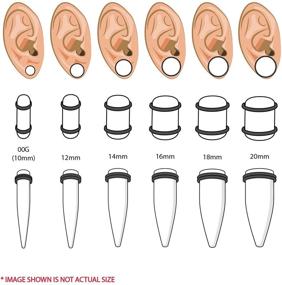 img 3 attached to 👂 BodyJ4You 36 Piece Gauges Kit Ear Stretching 00G-20mm Spiral Tapers Plugs Set - Acrylic Body Piercing Set