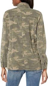 img 2 attached to 👚 Lucky Brand Camo Printed Utility Jacket for Women with Long Sleeves and Button-Up Design