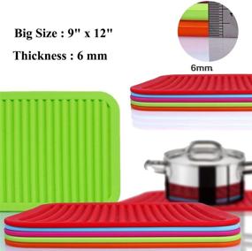 img 3 attached to 🔥 ME FAN Big Multi-Purpose Silicone Trivets