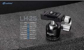 img 3 attached to 📷 LEOFOTO LH-25: Высококачественная низкопрофильная шаровая головка 25 мм с совместимостью Arca / RRS и быстрая пластина PU-25