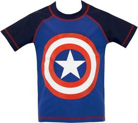 img 3 attached to Marvel Boys' Captain America Swim Set – Two Piece Swimwear Perfect for Superhero Fans