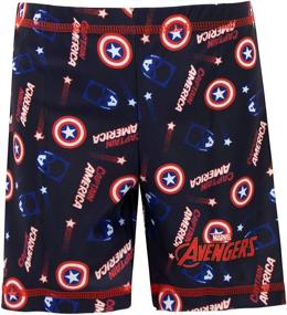 img 1 attached to Marvel Boys' Captain America Swim Set – Two Piece Swimwear Perfect for Superhero Fans