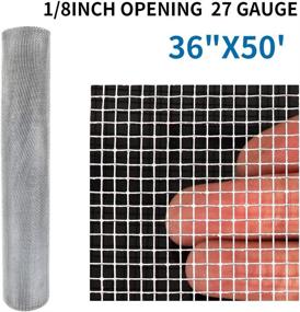 img 4 attached to Amagabeli 36in x 50ft 1/8 inch Hardware Cloth: Durable Galvanized Steel Mesh for Chicken Coop, Garden Fencing, and Animal Protection