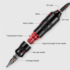 img 3 attached to 🖋️ Tatooine Deluxe Rotary Tattoo Pen Kit + Power Supply, 20 Cartridges/Needles, 14 Tattoo Inks, Foot Pedal & Accessories - Perfect for Beginners and Professional Tattoo Artists