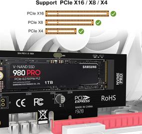 img 2 attached to 🔥 Enhanced JEYI M.2 NVME SSD to PCIE Adapter Card with Heatsink: PCIe4.0 X4 Updated