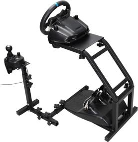 img 2 attached to 🏎️ Height-Adjustable Smarketbuy Racing Wheel Stand - Compatible with Logitech G25, G27, G29, G920 - Driving Simulator Cockpit for Gaming (G25/G27/G29/G920)