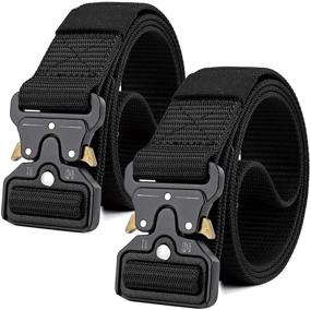 img 4 attached to 🔒 MOZETO Quick Release Tactical Belts: Heavy-Duty Men's Accessories for Military & More