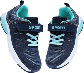 img 4 attached to 👟 Ultimate Comfort: Boys' Lightweight Walking Sneakers for Running and Tennis