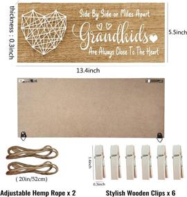 img 3 attached to 👵 Long Distance Grandkids Photo Holder - Grandpa Grandma Grandparents Photo Frame for Grandmother, Granddaughter, Grandson - Pictures Display Board Home Decoration (Light Color)