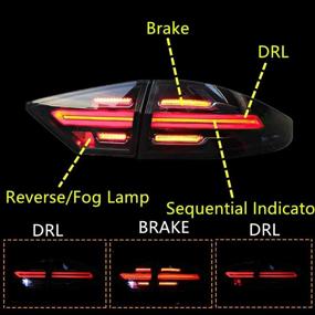 img 3 attached to Inguinity Time LED Tail Lights: Ford Fusion 2013-2016 Rear Lamps with Start Up Animation Assembly