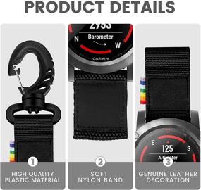 img 3 attached to 📿 NotoCity 26mm Fenix Watch Band: Ultimate Hanging Strap for Garmin Fenix 5X/3/5X Plus/6X/6X Pro/2 Delta PX/Descent Mk2