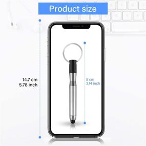 img 3 attached to ⚙️ Convenient 10-Piece Keychain Stylus Pens for Touch Screens - 2-in-1 Silver and Black Mini Stylus Pens