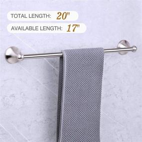img 1 attached to 🛁 USHOWER Satin Nickel Bathroom Hardware Set, Complete with 24 Inch Bath Towel Bar - 5 Piece Set