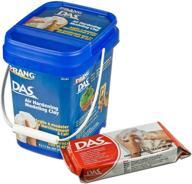 🧁 das air hardening modeling clay, set of 4 blocks, 1.1 pounds each, white - re-sealable tub for improved convenience (00384) logo