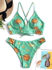 img 2 attached to ZAFUL Bikini Lace Up Swimwear Bathing Women's Clothing for Swimsuits & Cover Ups