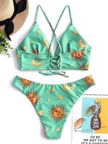 img 1 attached to ZAFUL Bikini Lace Up Swimwear Bathing Women's Clothing for Swimsuits & Cover Ups