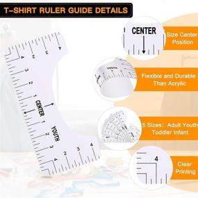 img 3 attached to 👕 Accurate Tshirt Ruler Guide: Vinyl Alignment Tool - 10 PCS