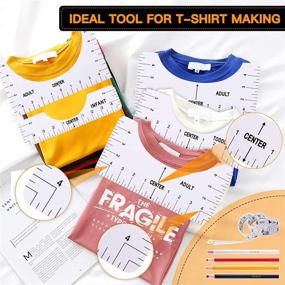 img 1 attached to 👕 Accurate Tshirt Ruler Guide: Vinyl Alignment Tool - 10 PCS