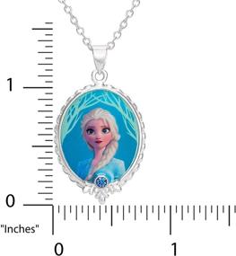 img 1 attached to 👑 Disney Frozen 2 Elsa Silver Plated Pendant Necklace - Enchanting Design, 16 + 2" Extender