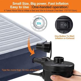 img 3 attached to TECHSHARE Electric Inflatable Mattress Inflator