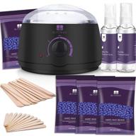 blitzwax sensitive skin hair removal wax kit | wax warmer kit with 14oz lavender hard wax beans | ideal for facial, eyebrow, armpit, bikini & brazilian | removes all hair types logo