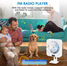 img 1 attached to 🎵 Gueray Portable CD Player with Bluetooth, Wall Mountable Design, Dust Cover, Built-in HiFi Speakers, 3.5mm AUX Jack, Remote Control, LCD Screen Display, Home Audio, FM Radio, USB, MP3 Music Player - White