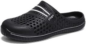 img 4 attached to 👞 SlipWalking Lightweight Black-Red Jia Slippers